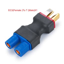 MIBIDAO EC5 to T Deans Female Male Connector RC Lipo Battery Control Parts Banana Plug Adapter