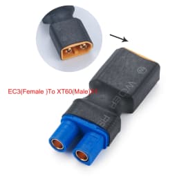 MIBIDAO EC5 to T Deans Female Male Connector RC Lipo Battery Control Parts Banana Plug Adapter