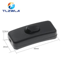 2PCS Light Switch AC 0-250V 6A Lnline ON/OFF Table Desk Lamp Cord Cable Toggle Rocker Switches Control For LED Lighting