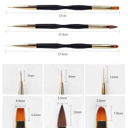 3pcs/Set Acrylic French Stripe Nail Art Line Painting Pen 3D Tips Manicure slim Line Drawing Pen UV Gel Brushes Painting Tools