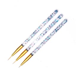 3pcs/Set Acrylic French Stripe Nail Art Line Painting Pen 3D Tips Manicure slim Line Drawing Pen UV Gel Brushes Painting Tools