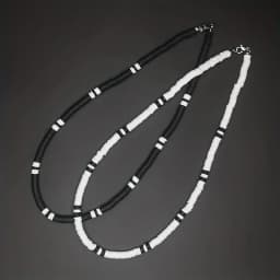 Collar Hombre Bohemia White Black Soft Polymer Beads Necklace Men Collier Homme Male Necklace for Men Women Collana Uomo
