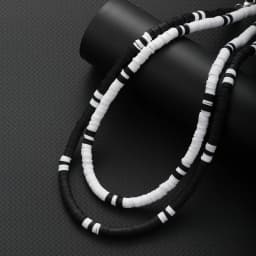 Collar Hombre Bohemia White Black Soft Polymer Beads Necklace Men Collier Homme Male Necklace for Men Women Collana Uomo