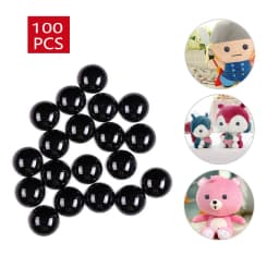 Free Shipping 100Pcs 3-12mm Black Plastic Safety Eyes For Bear doll Animal Puppet DIY Crafts Children Kids Toys Eyes Accessories