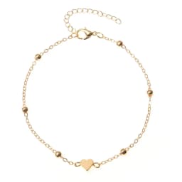 Trendy Beads Multilayer Summer Heart Anklet For Woman Bohemian Vintage Footwear Leg Bracelets 2021 Female Foot Jewelry Gifts New