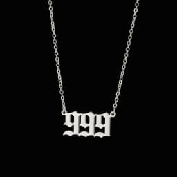 Statement Angel Number 7 Gold Pendent Chain Necklace Choker For Women Summer Stainless Steel Girl Necklace Fashion Jewelry