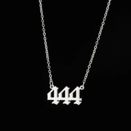 Statement Angel Number 7 Gold Pendent Chain Necklace Choker For Women Summer Stainless Steel Girl Necklace Fashion Jewelry