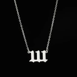 Statement Angel Number 7 Gold Pendent Chain Necklace Choker For Women Summer Stainless Steel Girl Necklace Fashion Jewelry
