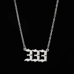 Statement Angel Number 7 Gold Pendent Chain Necklace Choker For Women Summer Stainless Steel Girl Necklace Fashion Jewelry
