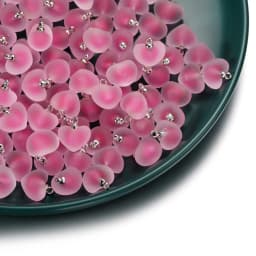 10pcs/lot Resin Frosted Multicolor Heart Charms For Handmade Bracelet Earrings Necklace Pendant DIY Jewelry Making Supplies