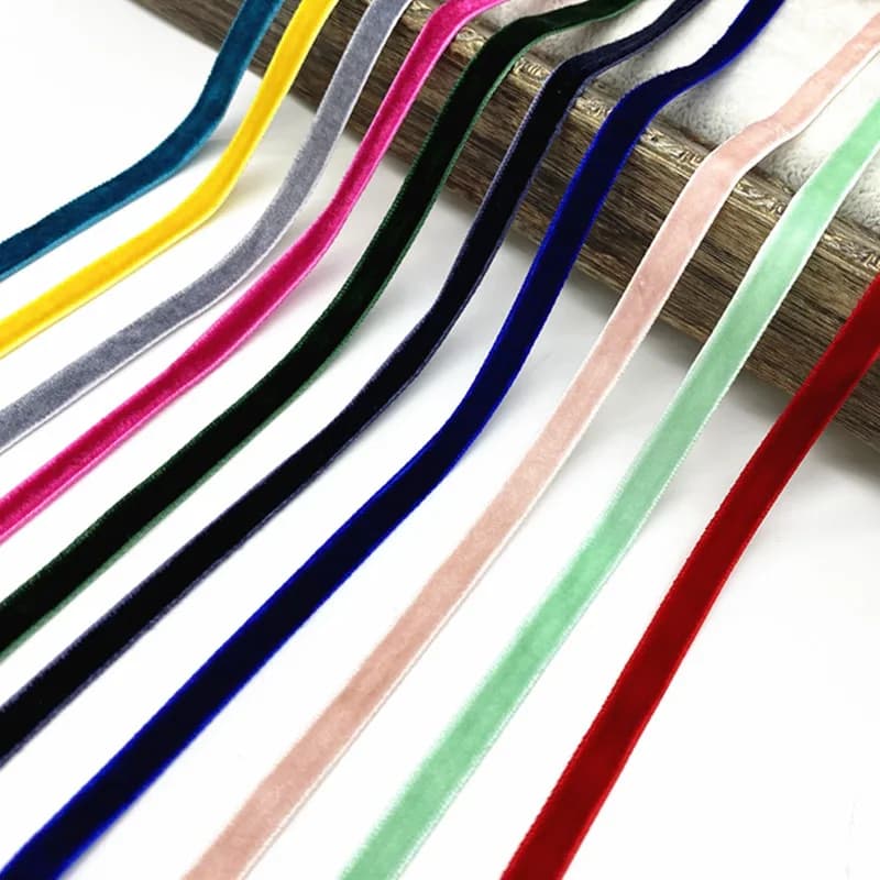 6-38mm Velvet Ribbon Wedding Party Decoration Handmade Gift Wrapping Hair Bowknot DIY Christmas #RoLi03
