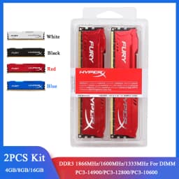 Memoria DDR3 8GB (2x4GB) 16GB (2x8GB) Kit RAM 1866MHz 1600MHz 1333MHz Desktop RAM 240Pins 1.5V DIMM PC3-12800 14900 Fury RAM