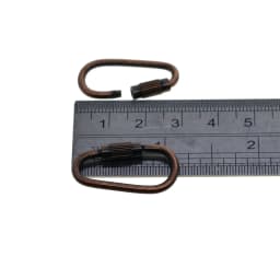 10 Assorted Colors Tiny Small Steel Pearl Screw Locking Carabiner Keychains Clasp Safety Hook Keychain Keyring EDC FOB Gear DIY