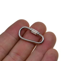10 Assorted Colors Tiny Small Steel Pearl Screw Locking Carabiner Keychains Clasp Safety Hook Keychain Keyring EDC FOB Gear DIY