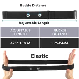 Heart Rate Monitor Chest Strap Replacement Belt Compatible with Polar H7 H9 H10Garmin Wahoo Magene Coospo Transmitters Soft Band