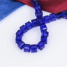 4/6/8/10mm Crystal Glass Square Beads Spacer For Women Jewelry Making DIY Accessories Wholesale Crafts Cube Bead Necklace