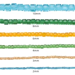 4/6/8/10mm Crystal Glass Square Beads Spacer For Women Jewelry Making DIY Accessories Wholesale Crafts Cube Bead Necklace