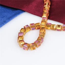 4/6/8/10mm Crystal Glass Square Beads Spacer For Women Jewelry Making DIY Accessories Wholesale Crafts Cube Bead Necklace