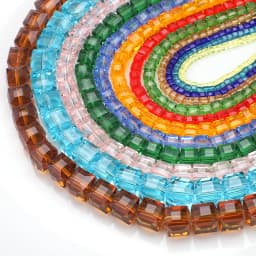 4/6/8/10mm Crystal Glass Square Beads Spacer For Women Jewelry Making DIY Accessories Wholesale Crafts Cube Bead Necklace