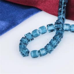 4/6/8/10mm Crystal Glass Square Beads Spacer For Women Jewelry Making DIY Accessories Wholesale Crafts Cube Bead Necklace