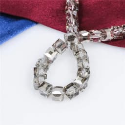 4/6/8/10mm Crystal Glass Square Beads Spacer For Women Jewelry Making DIY Accessories Wholesale Crafts Cube Bead Necklace