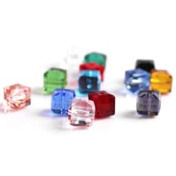 4/6/8/10mm Crystal Glass Square Beads Spacer For Women Jewelry Making DIY Accessories Wholesale Crafts Cube Bead Necklace