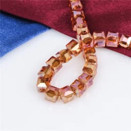 4/6/8/10mm Crystal Glass Square Beads Spacer For Women Jewelry Making DIY Accessories Wholesale Crafts Cube Bead Necklace