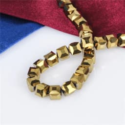 4/6/8/10mm Crystal Glass Square Beads Spacer For Women Jewelry Making DIY Accessories Wholesale Crafts Cube Bead Necklace