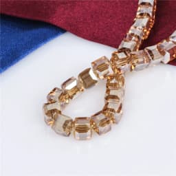 4/6/8/10mm Crystal Glass Square Beads Spacer For Women Jewelry Making DIY Accessories Wholesale Crafts Cube Bead Necklace