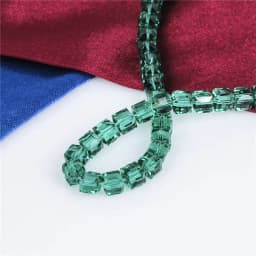 4/6/8/10mm Crystal Glass Square Beads Spacer For Women Jewelry Making DIY Accessories Wholesale Crafts Cube Bead Necklace