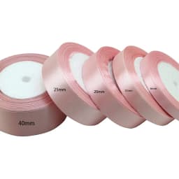 (25 Yards/Roll) Pink Meat Single Face Satin Ribbon Wholesale Gift Wrapping Christmas Ribbons