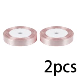 (25 Yards/Roll) Pink Meat Single Face Satin Ribbon Wholesale Gift Wrapping Christmas Ribbons