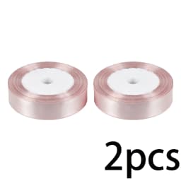 (25 Yards/Roll) Pink Meat Single Face Satin Ribbon Wholesale Gift Wrapping Christmas Ribbons