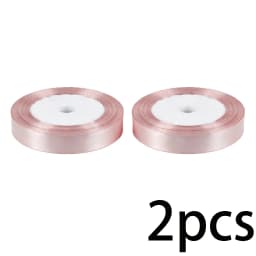 (25 Yards/Roll) Pink Meat Single Face Satin Ribbon Wholesale Gift Wrapping Christmas Ribbons