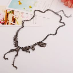 LOVBEAFAS Fashion Gothic Dragon Tyrannosaurus Skeleton Dinosaur Necklaces & Pendants Chain Choker Collar Necklace For Women
