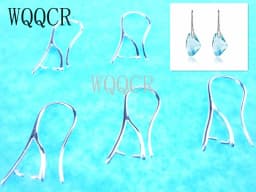 Free Fast Shipping Wholesale 10PCS Lot 925 Silver Color Jewelry DIY Findings Pinch Bail Hook Earring Earwires For Beads