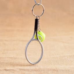 Cute Sport Mini Tennis Racket Pendant Keychain Keyring Key Chain Ring Finder Holer Accessories Gifts for Teenager Fan #1-17162