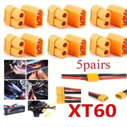 10PCS XT60 Battery Connector Male Plug Gold-plated Connector DIY Connecting Part for RC Aircraft Drone Accessories