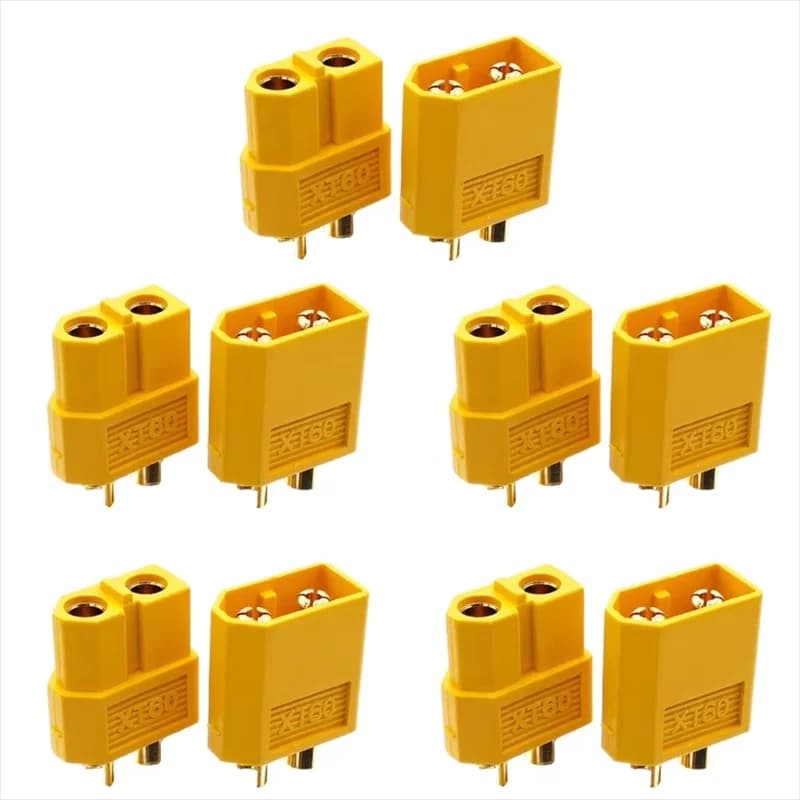 10PCS XT60 Battery Connector Male Plug Gold-plated Connector DIY Connecting Part for RC Aircraft Drone Accessories