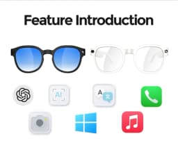 New AI Smart Glasses 8MP HD Camera 4K Shooting Real-Time Translation Conversation Recording Music Play Smart Eyewear
