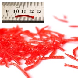 50 or 200 Pcs Lifelike Red Worm Soft Bait Fishy Shrimp Additive Earthworm Fishing Lure Artificial Silicone Baits Bass Carp