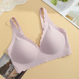 Women's Seamless Bra, Comfortable & Breathable, Removable Pads, Wireless, Adjustable Straps, Suitable For Sleep, Leisure, Yoga