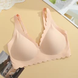 Women's Seamless Bra, Comfortable & Breathable, Removable Pads, Wireless, Adjustable Straps, Suitable For Sleep, Leisure, Yoga
