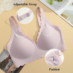 Women's Seamless Bra, Comfortable & Breathable, Removable Pads, Wireless, Adjustable Straps, Suitable For Sleep, Leisure, Yoga
