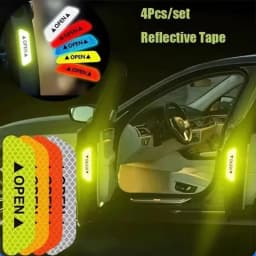 Night Reflective Car Door Sticker Safety Opening Warning Reflector Tape Decal Auto Accessories Exterior Interior Reflector Amagi