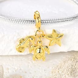925 Sterling Silver Charms Summer Tortoise Whale Shark Seahorse Dolphin Starfish Pendant Bead Fit Bracelet Diy For Woman Jewelry