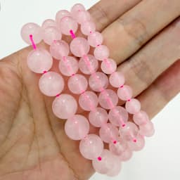Natural Color (Not Dyed) Pink Rose Quartz Crystals Loose Beads Stone 15" Strand 3 4 6 8 10 12 MM Pick Size For Jewelry Making