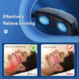 1pc Electric Throat Anti-Snoring Device EMS Pulse Stop Snore Sleep Instrument Hanging Ear Anti-Snoring Device Snoring Corrector