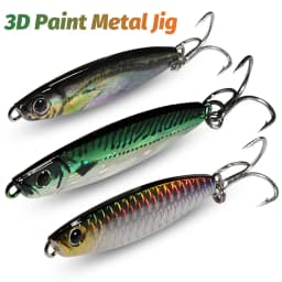Metal Fishing Lure 10g 15g 20g Shore Cast Hook Swimbait Spoon Jig Artificial Bait Laser Cover Pike Trout Pesca Spinning Tackle