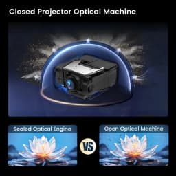 Touyinger Q13W 3800ANSI 4K Projector Android 15 3G+128G Sealed Optics 2.1CH Smart Home Theater WiFi Bluetooth Beamer
